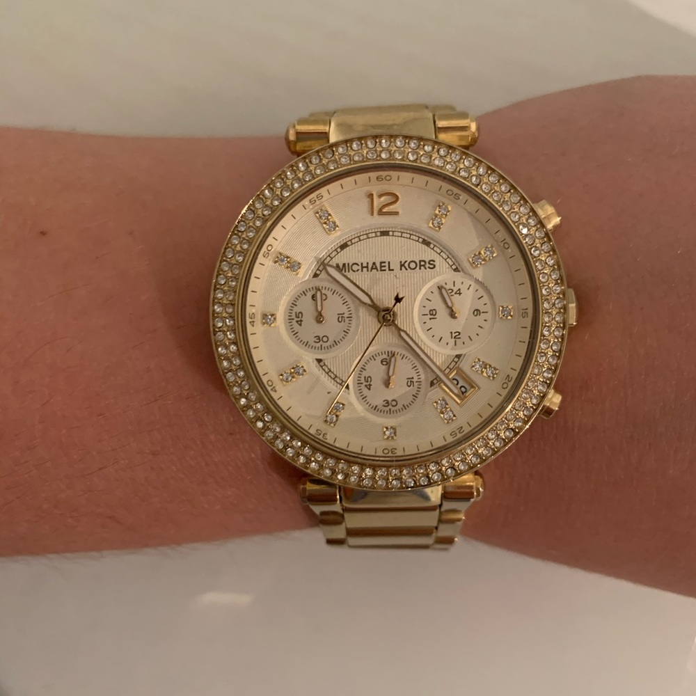 Michael Kors Gold Watch with Stones
